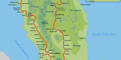 Ktm замын газрын зураг нь малайз