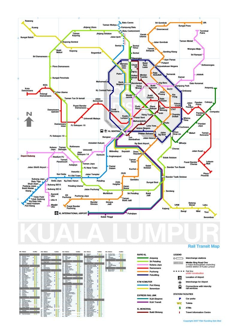mrt мөр 3 замын газрын зураг нь малайз