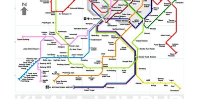 Mrt мөр 3 замын газрын зураг нь малайз